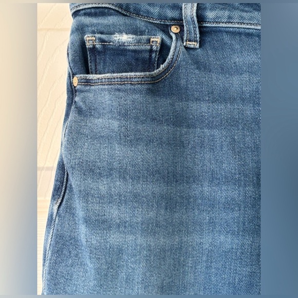 Paige Anessa Wide Leg Frayed Hem Jeans in Arpeggio Size 28 EUC - Picture 6 of 14